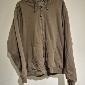 Men's Brown Zip-Up Sweater